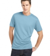 Try a little luxury. With a silky hand, this Perry Ellis T shirt is an upscale classic.