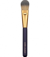 The ultimate foundation brush for a flawless finish every time. Provides smooth, even application. Special design makes blending easy and gives you a natural, seamless look. Perfect for use with liquid or cream foundation. To apply liquid foundation, pour a small amount onto back of hand. Sweep brush across foundation and apply with downward strokes. All Estée Lauder brushes are composed of the finest quality materials and are designed to ensure the highest level of makeup artistry. 