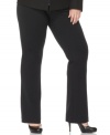 Plus size fashion that radiates a polished look. This pair of boot cut pants from MICHAEL Michael Kors' collection of plus size clothes is a must-buy for a distinguished addition to your work wear. (Clearance)