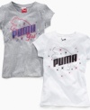 Her sporty style will be a diamond in the rough when she throws on this short-sleeved tee shirt from Puma.