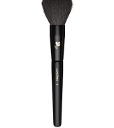 This compact, natural-bristled brush is the ideal partner to all Lancôme powder blushes. It easily and evenly applies color to the cheeks. Improved design and hair quality reduces fallout and the new rounded shape gives a better powder application. Made in USA. 