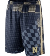 Pep up the Navy Midshipmen team spirit in these training shorts by Nike.