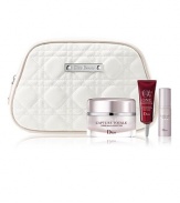 Correct and prevent all signs of aging with a selection of age-defying Capture Totale treatments, perfectly sized for your on-the-go skincare needs. Set includes: a full size 1.7 oz. Multi-Perfection Crème, 0.33 oz. Travel Size One Essential and a 0.16 oz. Travel Size Capture Totale Eye Creme, encased in a couture-designed vanity case.