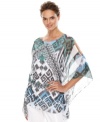 A tribal-inspired print gives Style&co.'s sheer chiffon tunic a fresh look! Shoulder cutouts show off just the right amount of skin, too.