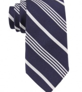 Update your everyday stripes with this contrast Tommy Hilfiger silk tie.