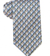 Put an exclamation point on your confident business look with this print tie from John Ashford.