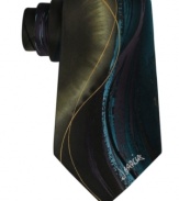 Etch out your unique style with this abstract silk tie from Jerry Garcia.