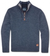 This mock neck pullover sweater from Buffalo David Bitton is a more laid-back layer for the season.