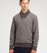 This shawl collar pullover sweatshirt wil make a dapper addition to your casual wardrobe, shaped in cool, comfortable cotton for extended wear.Shawl collarBanded cuffs and hemCottonDry cleanImportedThis style runs true to size. We recommend ordering your usual size for a standard fit. 