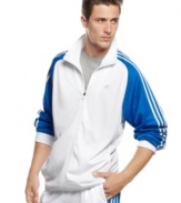 Take to the court in style and comfort with this track jacket from adidas.