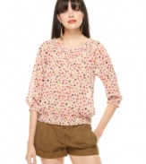 RACHEL Rachel Roy's delicately-printed blouse creates a unique look - perfect for pairing with neutrals, bright colors or denim!