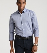 A dobby weave lends added texture to this chambray shirt from Theory.