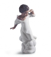 Hark! A special angel from Lladro watches over your friends and family, gazing down from the clouds in handcrafted porcelain.