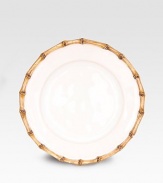 An elegant, extremely versatile small plate in lasting ceramic stoneware with handpainted bamboo detail. From the Classic Bamboo Collection7½ diam.Ceramic stonewareDishwasher safeImported 