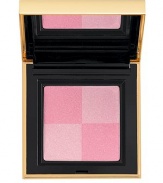 Dress cheeks in a sensual flush of color with this ultra-chic compact that seamlessly blends matte and iridescent textures to create a shimmery, lit-from-within look. Incredibly versatile, this blush colors, contours and highlights to create any effect, from natural to glamorous. The beautifully bendable formula contains Self-adapting Pigments that capture and transform light's intensity into a vibrant color source that complements any complexion.