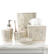 A breath of fresh air. Martha Stewart Collection revives your bathroom in carefree style with this Calendula lotion pump, featuring a mosaic tile design with modern floral accents. Finished in soothing, neutral tones.