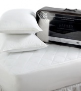 The comfort you love, the convenience you crave! Whether you're heading back to campus or renewing your room, Lauren University's EcoVac mattress pad and pillow set offers a bedding boost with a storage solution: each set arrives in a reusable, vacuum-sealed Space Bag® that makes storing bedding and other essentials easier and more compact than ever. (Clearance)