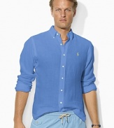 Polo Ralph Lauren Solid Linen Sport Shirt - Classic Fit