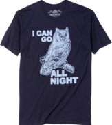 You party so hard, you're basically nocturnal. Get the message with this graphic tee from American Rag.