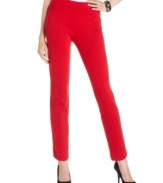 Keep your work wardrobe colorful (and still office-appropriate) with JM Collection's brilliant cropped skinny pants.