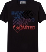 Long live short sleeves. Celebrate summer style with this graphic t-shirt from DKNY Jeans.