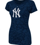 Get hyped! Your excitement will be visible when you're sporting this camouflage New York Yankees t-shirt from Majestic.