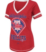 Team player. Demonstrate your dedication in this sporty Philadelphia Phililes t-shirt from Majestic.