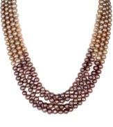 Contemporary and chic. EFFY Collection takes a traditional pearl necklace and gives it a modern spin with multiple strands of multicolored dyed cultured freshwater pearls (11-12 mm). Set in sterling silver. Approximate length: 18 inches.