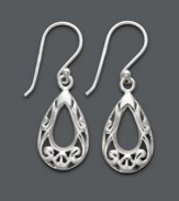 Subtle, sweet style. These intricate teardrop earrings by Giani Bernini highlight a scrolling filigree pattern in sterling silver. Approximate drop: 1-1/4 inches.