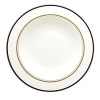 Kate Spade and Lenox join together to bring ease, elegance and understated wit to the table. Library Lane, a pattern banded with stripes, can be dressed up by mixing in the accent plate that is rimmed in navy with gold dots.