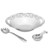 With a feminine edge and pretty perforated detail in pure aluminum, the French Perle pasta bowl and servers present your favorite comfort foods with decidedly vintage charm. A brilliant complement to French Perle dinnerware. Qualifies for Rebate