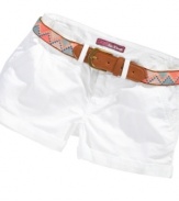 Warm-weather adventures begin with these cute cuffed shorts from Epic Threads.