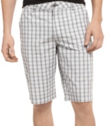 In or out of season, you can't beat the casual cool look of these plaid shorts from Kenneth Cole Reaction.