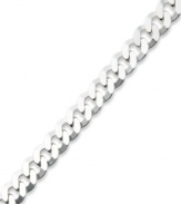 Add a sophisticated chain for timeless appeal. This men's small curb link bracelet is crafted in sterling silver. Approximate length: 8-1/2 inches.