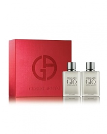 Sensuous and sparkling, cooled by the Mediterranean, warmed by the sun. An aura of marine notes, fruits, herbs and woods. This Acqua di Gio Gift Set includes a 3.4 oz. Eau de Toilette and 3.4 oz. After Shave.