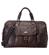 Elevate your travel look with this refined duffle from Fossil.