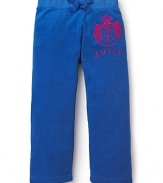 Juicy Couture Girls' Micro Terry Classic Pants - Sizes 7-14