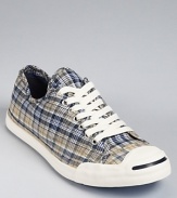 Don these mad for plaid preppy sneakers when you're out and about the town or meeting up with friends.