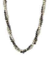 Go for a subtle hint of color. This beautiful necklace features grey-colored cultured freshwater pearls (6-7 mm) set in sterling silver. Approximate length: 18 inches.