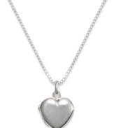 Keep this close to your heart. Giani Bernini's necklace and puff heart locket, both set in sterling silver, present a look you're sure to love. Approximate length: 18 inches. Approximate drop: 1/2 inch.