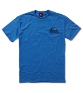 Show 'em you're Quiksilver coming and going: A short-sleeve tee with the Quiksilver logo on the left chest and center back.