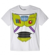 Whether you're heading to infinity and beyond or just to the door to hand out more candy, this Buzz Lightyear tee by Hybrid makes dressing up for Halloween a breeze.