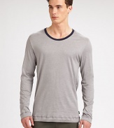 Soft and comfortable, this versatile tee can be worn for sleep, lounge or as an outerwear shirt, featuring contrasting trim at the collar.CrewneckCottonMachine washImported