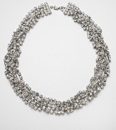 Sparkle in this faceted, multi-row style with twisted design. BrassGlassLength, about 30Lobster clasp closureImported 