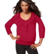 The soul of a poet...blouse, that is! INC's ruffled, romantic top makes a great choice for everyday dressing.