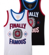 Kick it celebrity style in this cool basketball jersey tank by Ecko Untld.