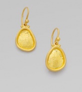 From the Elements Collection. A simply chic and radiant piece in 24k gold. 24k goldSize, about 1L X ½WHook backImported 