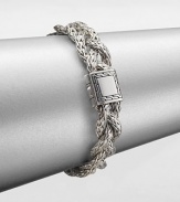 From the Classic Chain Collection. This nature-inspired style from a socially and environmentally responsible brand features intricately designed sterling silver chains in a braided style. Sterling silverLength, about 7.25Push clasp closureImported