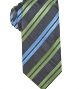 A well put together look starts with a great tie, and this silk printed style from Alfani is a handsome pick.