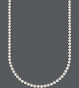 Traditional glamour at its finest. Belle de Mer's lustrous strand necklace features grade A, cultured freshwater pearls (6-7 mm) and a 14k gold clasp. Approximate length: 24 inches.